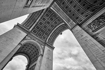 Arc de Triomphe in zwart-wit van Michael Echteld
