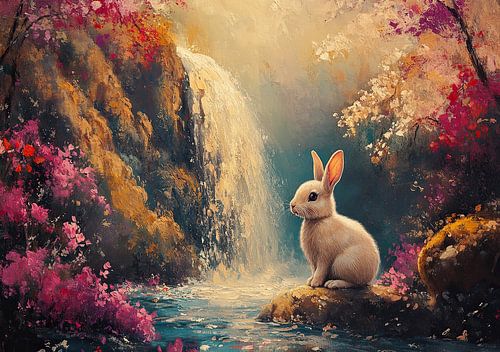 Een konijn dat van het leven houdt