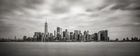 New York - Manhattan skyline in zwartwit van Toon van den Einde thumbnail