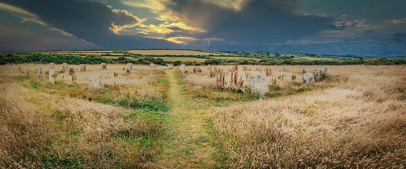 Steencirkel in Cornwall, Zuid Engeland van Rietje Bulthuis