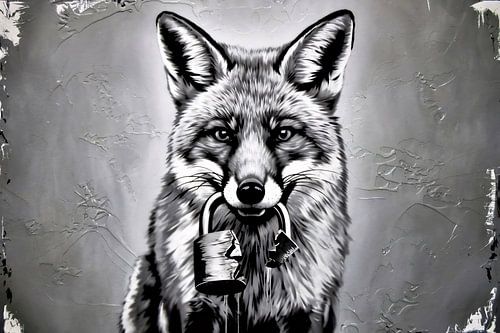 Renard avec cadenas cassé