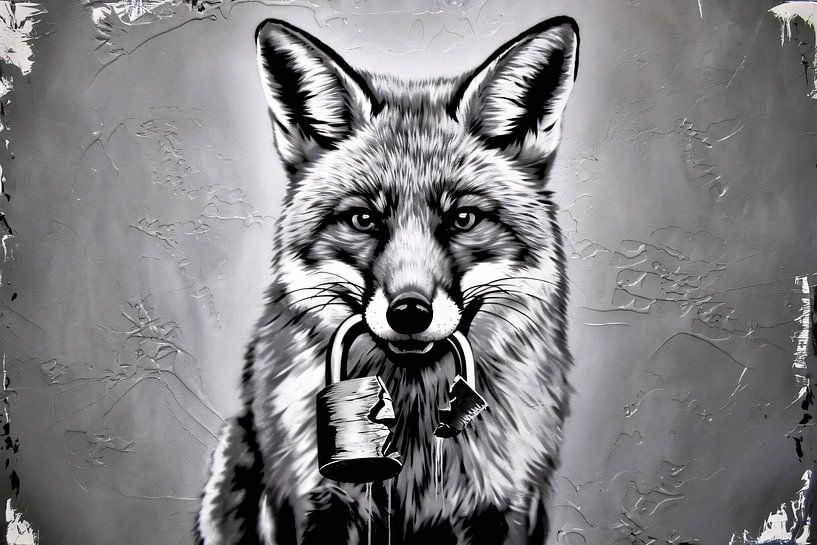 Fuchs mit abgebrochenem Vorhängeschloss von Imperial Art House