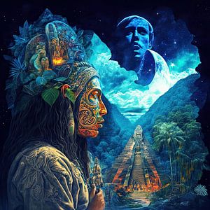 Trance-Vision im alten Maya-Tempel von Vlindertuin Art