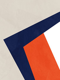 Hedendaagse minimalistische, geometrische, abstracte kunst, levendige tinten, kleurrijk van Online Arts