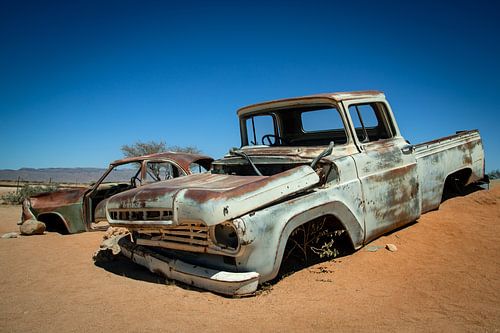 Car wrecks in Solitaire, Namibia