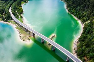 Bridge over Lake Sylvenstein by Raphotography