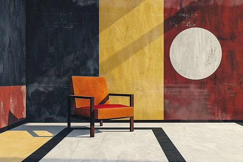 Stuhlkontrast | Kreis der Einsamkeit in Farben von Moderne Kollektion