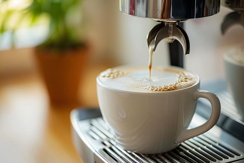 eine Tasse Kaffee oder Cappuccino zubereiten von Egon Zitter