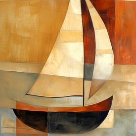 Zeilboot abstract van Bert Nijholt