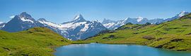 spectacular alpine panorama, lake Bachalpsee and swiss mountains by SusaZoom