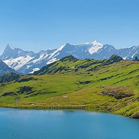 spectacular alpine panorama, lake Bachalpsee and swiss mountains by SusaZoom