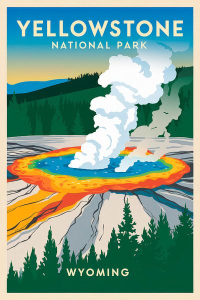 Yellowstone National Park, Wyoming von Poster Art Shop