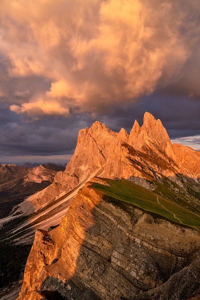 Die Geislerspitzen im Abendlicht von Achim Thomae