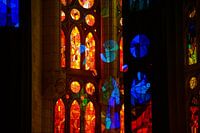 Interior of the Sagrada Familia in Barcelona (rectangle composition)
