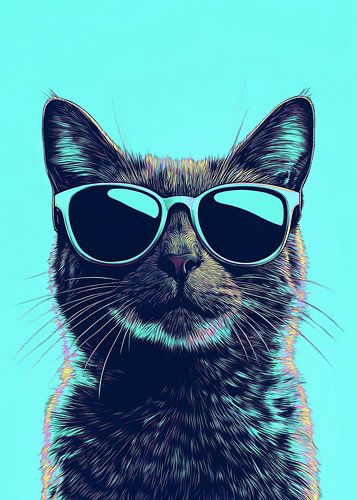 Neon Cool Cat