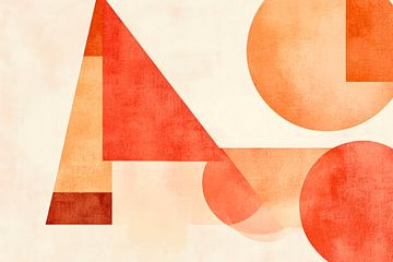 Shapes in fire - geometric harmony by Poster Art Shop