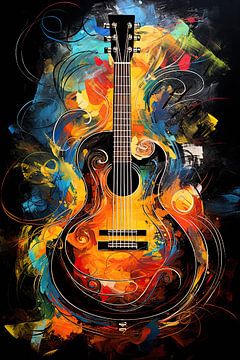 Guitare abstraite sur Imagine
