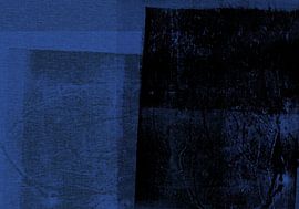 Blue and black abstract landscape. by Dina Dankers