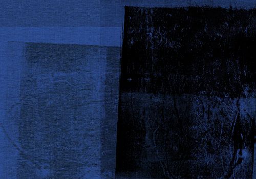 Blauw en zwart abstract landschap.