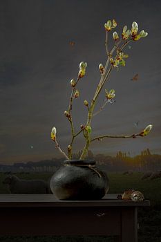 Stillleben 'Kastanienzweig