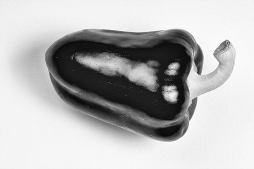 Een heerlijke rode paprika in Zwart Wit