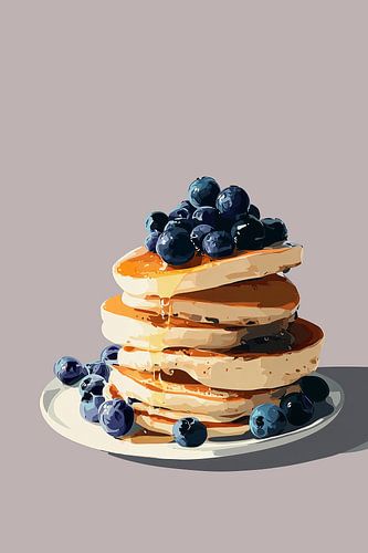 Blaubeerpfannkuchen zum Frühstück Nr. 5