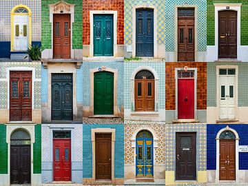 Collage Portugiesische Türen - Landschaft von Ellis Peeters