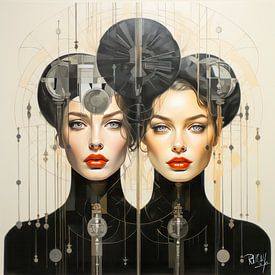 Portret twee vrouwen 