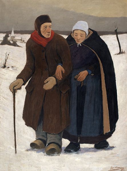 Vieux couple, Eugène Laermans par Des maîtres magistraux