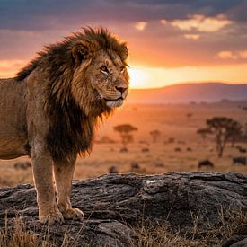 Portrait d'un lion sur Matthias Spartz