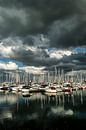 Wolkendecke über dem Jachthafen von Breskens von Ellen Driesse Miniaturansicht