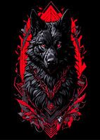 Wolf und Mond