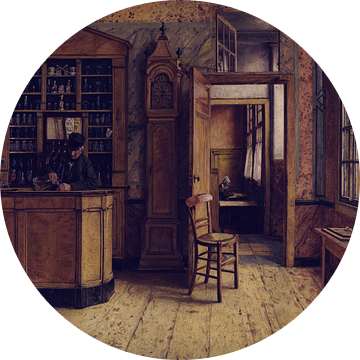 Henri De Braekeleer, De oude herberg Het Loodshuis in Antwerpen, 1877 van Atelier Liesjes