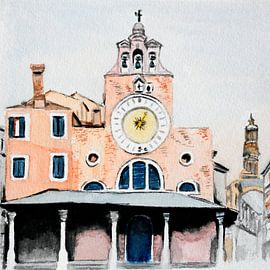 Sundial on Church of San Giacomo di Rialto, Venice by brushclicks