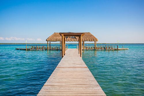 A pier in the village of Bacalar in Mexico