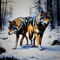2 wolves