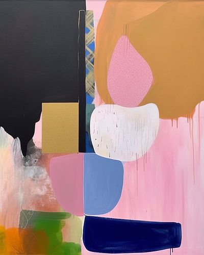 Peinture abstraite moderne et colorée