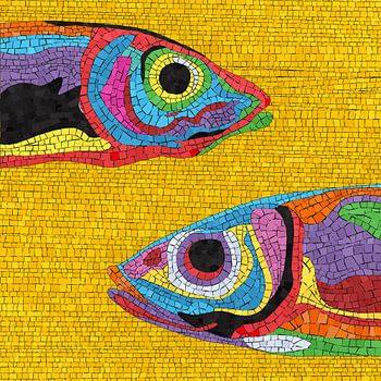 Mosaic art fish