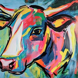 Cow | Vibrant Bovine Bliss by Wonderful Art
