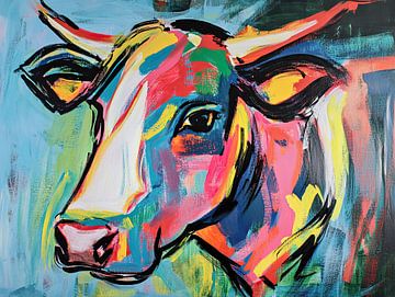 Koe | Vibrant Bovine Bliss van De Mooiste Kunst