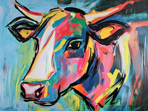 Cow | Vibrant Bovine Bliss by Wonderful Art