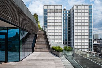 Wooden rooftop terrace, Brussels