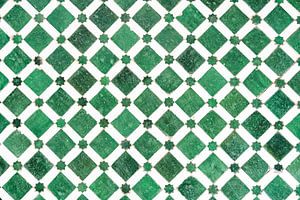 Groene Marokkaanse tegels