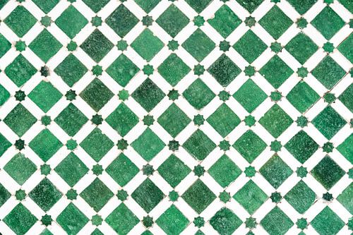 Groene Marokkaanse tegels