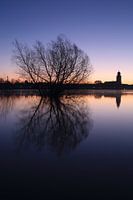 View on Deventer just before sunrise
