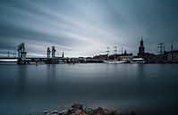 Skyline of the city bridge and the Kampen on a cold winter's day by Arthur Scheltes thumbnail
