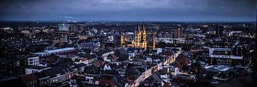 Avond Stadsuitzicht centrum Roermond Limburg Nederland van Margriet Cloudt