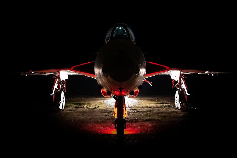 Hawker Hunter at night by KC Photography