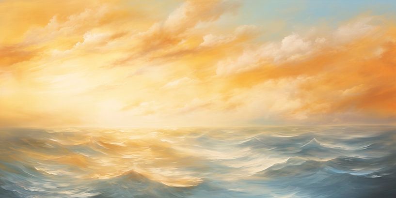 Panorama d'un lever de soleil en mer par Whale & Sons