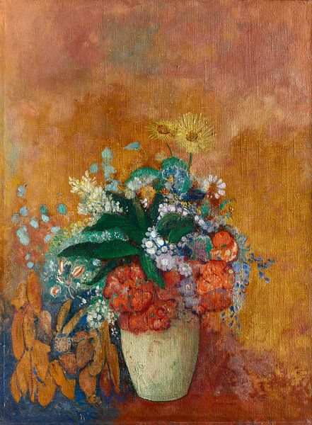 Vase mit Blumen, Odilon Redon von Meisterhafte Meister